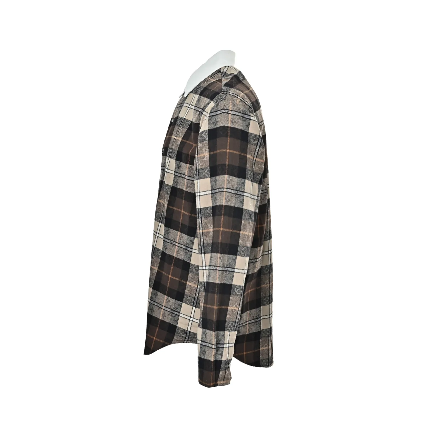 Louis Vuitton/Louis Vuitton plaid old flower jacquard white collar shirt